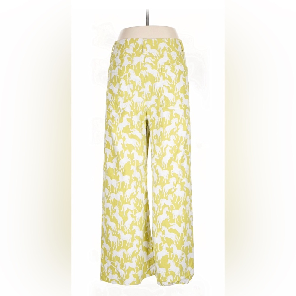 Colette Cropped Wide Leg Pants, Maeve by Anthropologie Yellow Horse Print, 12 - Picture 3 of 6